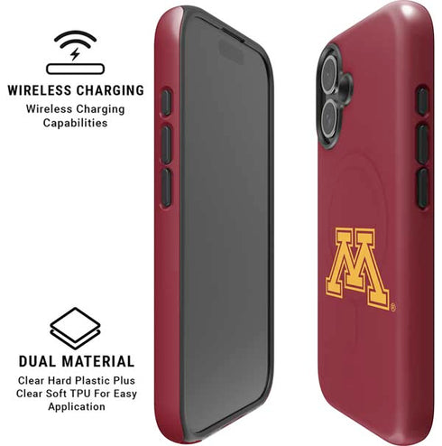 University of Minnesota M Logo iPhone 16 Plus Magsafe Impact Case